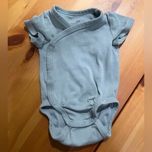 H&M Organic Cotton Sage Green Cotton Onesie
